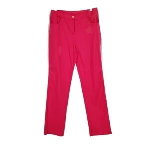 St. John Sport Hot Pink Stretch Straight Leg Pants